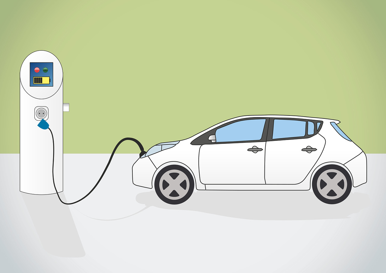 Kroschel, S. (2017). Electric car [Illustration]. Pixabay. 